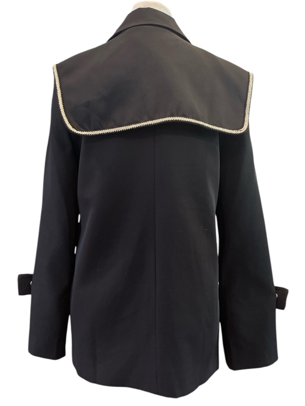 Sandro ASW Cuban Fit Navy Military Embroidered Blazer Jacket US M - Picture 4 of 8